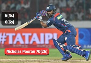 Nikolas pooran batting performance during match no.7